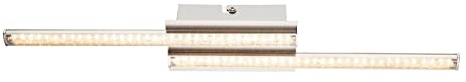 LED-Deckenleuchte Deckenlampe Wohnzimmerlampe AMPHORE | Kunststoff | Nickelfarben | 1-flammig