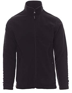 PAYPER Nepal Felpa Pile Uomo Donna 100% Poliestere Chiusura Zip Elastici stringi Polso Tasche Laterali Nero (M)