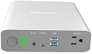 Krisdonia Caricatore Portatile da 60000mAh Alimentatore per Viaggio con AC 130W per Elettrodomestici, AC Power Bank con 1 Porta Type-C, 2 Porte USB QC3.0 per Laptop, Smartphone, Drone, TV, ECC