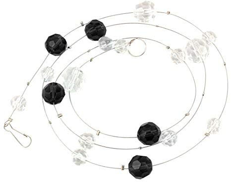 Plastic Beads Wedding Window Door Divider Line String Curtain Black