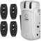 Kits de cerradura de puerta inteligente, cerrojo de puerta invisible sin llave con control remoto inalámbrico, cerradura de seguridad antirrobo inteligente electrónica con 4 controles remotos para el