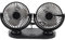 EVGATSAUTO Dual Head Car Fan, USB Dual Head Car Fan Portable Air Conditioner Auto Cooler Ventilation 12V Cigarette Lighter (Black)