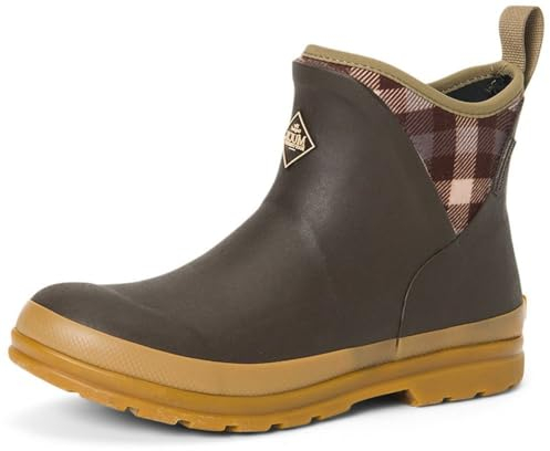 Muck Boots Women's Originals Ankle Pull On Waterproof Ankle Boot, Brown, 6