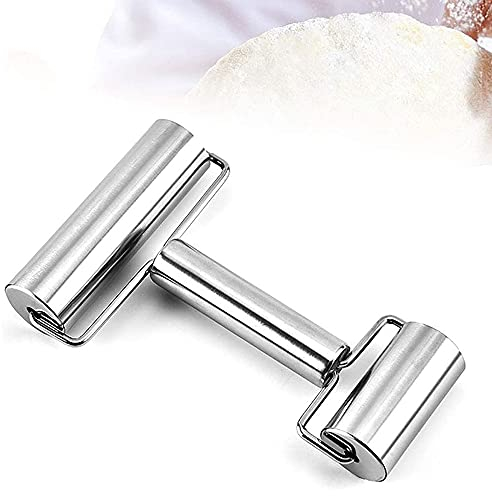 Gebäck Pizza Roller, Nudelhölzer Backen, Nudelholz Aus Edelstahl, Antihaft Fondant Nudelhölzer, Glattes Edelstahl Nudelholz, zum Backen von Teig, Pizza, Kuchen, Gebäck, Nudeln und Keksen