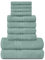 GC GAVENO CAVAILIA 10 Piece Towel Bale Set | Quick Drying Cotton Towel Highly Absorbent 450 GSM Duck Egg Towels Set | Bathroom Towels Bale Set 4x Face 4x Hand 2x Bath Towels