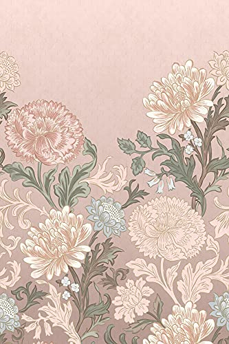 Rasch Tapeten 552249 - Fototapete mit Blüten Motiv in unterschiedlichen Farben auf Rosanem Hintergrund mit ebener Struktur -3,00 m x 2,00 m (L x B)