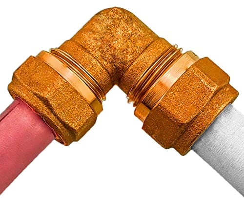 15mm Kupferrohr CU Winkel Kupplung auf 16mm Mehrschichtverbundrohr Al-PEX PE-X Klemmringverschraubung Übergang Schraub Fitting