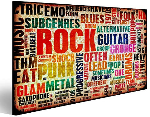 islandburner Bild auf Leinwand Poster Rockmusik als Grunge Hintergrund Bilder Drucke Kunst Poster Wandbild