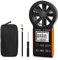 SURLABA Air Flow Anemometer Outdoor, Digitaler Windmesser 0,3-30m/s Wind Gauge, Windmessgerät misst Luftgeschwindigkeit, CFM Windstrom & Temperatur, Luftdurchflussmesser für HVAC, Drohnen, Garten
