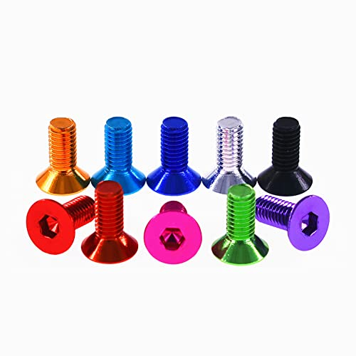 10 Stück Senkkopfschrauben, Aluminium, Vollgewinde, für Maschinen oder Befestigungselemente etc. M3 x 10 mm