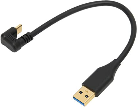 USB-Typ-C-Kabel, USB-Stecker auf Typ-C-Kabel, USB 3.0A-Stecker AM-C auf Typ-C U-Typ-Winkel-ABS-Datenkabel Zur Ladedatensynchronisierung (1 m / 3,3 Fuß)