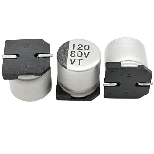 Kondensatoren 100 Stück Mittelspannungs-SMD-Elektrolytkondensator Beleuchtung 120UF80V10*10,5 Glühbirne Lampe Industriesteuerung