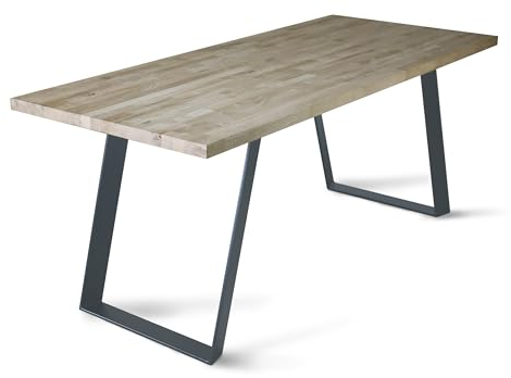 ModernLOFTart Tischbeine Metall Tischkufen 2 Stück - Tischgestell Metall aus 1cm Dickem Flachstahl Gefertigt - Tischfüße für Esstisch, Schreibtischbeine, Konferenztisch Füße