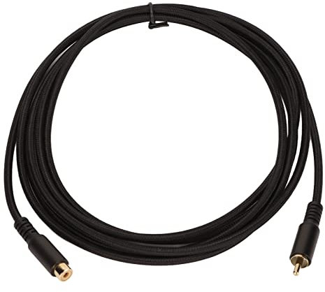Cavo di Prolunga Audio, Cavo Maschio a Femmina, Cavo Audio Coassiale Digitale, Cavo di Prolunga Audio Video per Altoparlante Subwoofer Lettore DVD HDTV (5m)