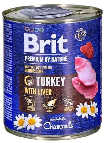 Brit Nassfutter Premium Junior Truthahn Leber 800 g