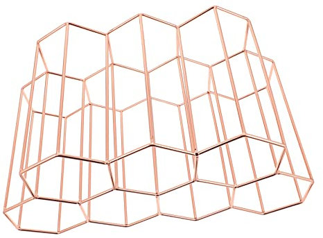 Generico portavini,Bottiglia d'Acqua Nera 7 Portabottiglie a Nido d'Ape da bancone da Bar in Ferro Borraccia in Metallo