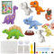 YAOZUP Kinder Malset Bastelset, Dinosaurier Gipsgießen Set, 7 Muster Dinosaurier Bastelset Kinder, Dinosaurier Gipsfiguren zum Gießen & Bemalen, Geschenk zum Basteln für Jungen Mädchen ab 6 jahren