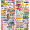3 Bilder Motorrad Aufkleber Sponsoren Motocross Motorsport Fahrrad Helm Aufkleber Vinylaufkleber Sticker Geeignet für Motorräder, Skateboard, Auto, Rollerhelm und Geländemotorräder (A)