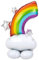 DazzJoy Regenbogen Luftballons Geburtstag, XXL Stehend Folienballon, Riesen Helium Ballons für Kindergeburtstag Deko Junge Mädchen, Babyparty