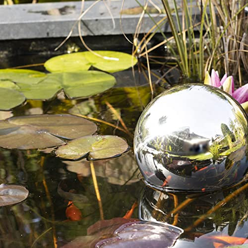 degawo Rosen Kugel 'M' Silber glänzend Edelstahl 15cm Garten Dekoration Teich Blumen