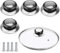 Universal Stainless Steel Saucepan Lid Knobs, 4 Pack - Heat Resistant, Pot Lid Cover Knob Handle Replacement, Cookware Lids for Kitchen