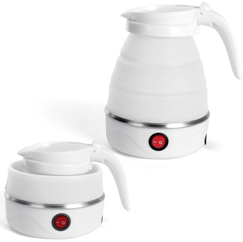 Flintronic Silicone Collapsible Kettle Water Bottle-White