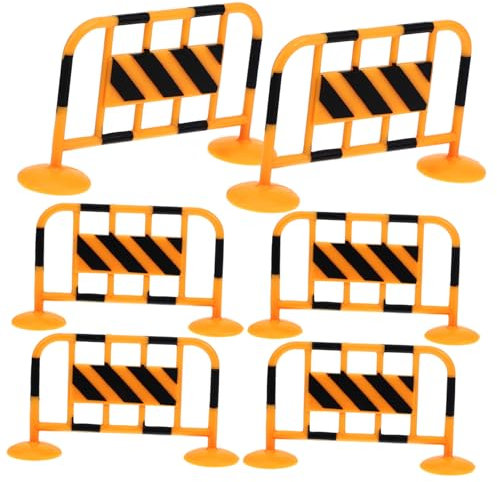 NAMOARLY 10pièces Mini Panneaux De Signalisation Barrières De Circulation Modèles De Panneaux Décoration De Barricade Jouet Éducatif pour Apprentissage du Code Route