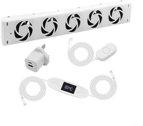 Ventilador inteligente de disipación de calor de 5 ventiladores, ventilador de radiador, juego de extensión de refuerzo de radiador, ventiladores de refrigeración, reducción de ruido de energía
