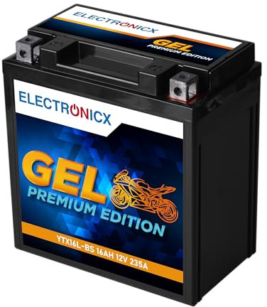 GEL Motorcycle Batteries (14Ah 12V YTX16L-BS)