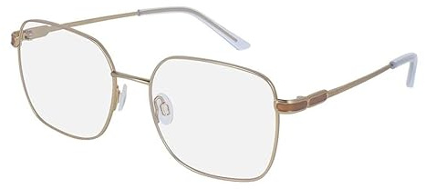 ELLE Brille mit Sehstärke für Damen optional mit Sonnenbrillentönung oder Blaulichtfilter, Quadratisch, gefertigt aus Metall (inklusive Brillenetui)