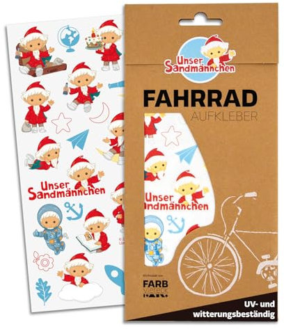 Farbviereck Sandmann Aufkleber Osten Fahrradaufkleber Fahrrad Sticker Lizenz Produkt Fahrradaufkleber Unser Sandmännchen Geschenk Artikel | K0027