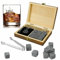 Whiskey Stones Gift Set 9PC Whiskey Ice Stones in Luxury Wooden Gift Box Gifts for Men Whiskey Chilled Perfect for Christmas Birthday Fathers Day