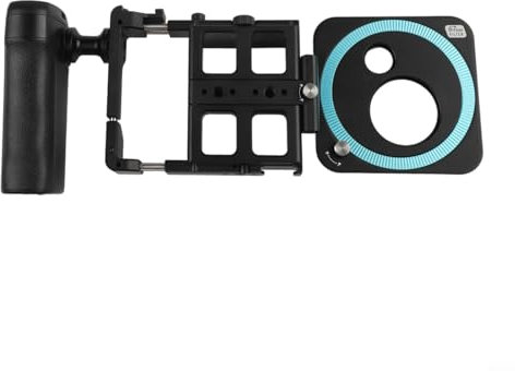 Support vidéo pour smartphone pour diffusions en direct, prise en main ergonomique, ports multiples, télécommande, batterie 2500 mAh, compatible avec téléphones de 63 à 87 mm, 394 g léger