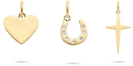 Tamaris Damen Charms Anhänger TJ-0696-P-03 aus Edelstahl in IP Gold mit Zirkoniasteinen