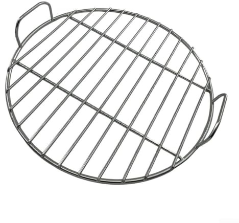 Grille de cuisson ronde en acier inoxydable pour barbecue Weber 7432 et 57 cm avec poignée pour une manipulation sans couture (55 cm)
