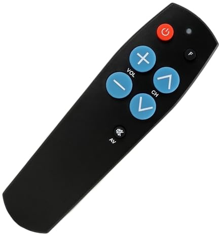 Télécommande Universelle Senior à Gros Boutons,Télécommande TV Universelle Facile à Utiliser, Compatible avec TV, Lecteurs Décodeurs et Appareils Infrarouges, pour Personnes Âgées