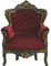Casa Padrino Barock Sessel 'King' Bordeaux/Braun
