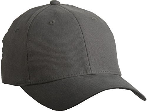 FLEXFIT Basecap Fullcap in 2 Größen + 8 Farben Anthrazit ( Dunkelgrau ),L/XL (Large/Extras-Large), 57/58 cm Kopfumfang Dunkelgrau,L-XL