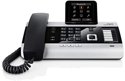 Gigaset DX800A Schnurgebundenes All-In-One DECT-Telefon mit großem Farbdisplay, ISDN-Anschluss für 6 Geräte, VoIP-Funktion, Bluetooth, 1000 Kontakte, brillante Audioqualität, titanium