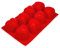 BlueFox I Silikonform mit Herzen für große Muffins, Herzbackform, 8 Herzchen, Backformen, Muffinform Herz, Eiswürfel, 29,5 x 17 x 4cm, Kuchen, Backen, Seife, Farbe: Rot