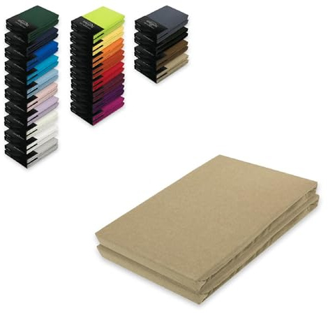 EXKLUSIV HEIMTEXTIL Jersey Spannbettlaken Doppelpack 200 x 220 cm Sand