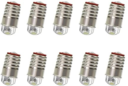Evemodel E501W 10PCS Bright White LED Screw Bulb E5 E5.5 12V-14V Spur H0/TT/N Scale NEW
