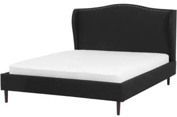 Klassisches Polsterbett elegante Verzierung schwarz 140 x 200 cm Colmar