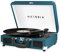 Victrola Tocadiscos de Maleta portátil Bluetooth Vintage de 3 velocidades con Altavoces Integrados, Sonido de Audio Mejorado para Tocadiscos, Coral Azul