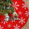 BIQIQI Falda para Arbol de Navidad 90cm Rojo Alfombra Arbol de Navidad Cubre pie Arbol de Navidad para Decoración Navideña