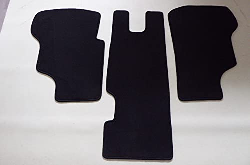 autix Fußmatten 3-teilig Dicker feiner Velour Teppich schwarz passend für VW T3 Multivan