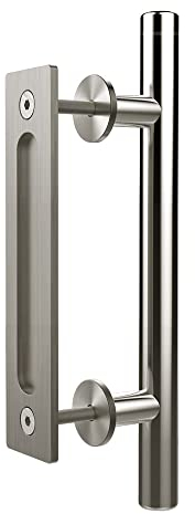 TSMST 30cm Manija de la Puerta de Granero Acero Inoxidable de Tirador de Manija de Puerta de Granero para Puerta de Madera