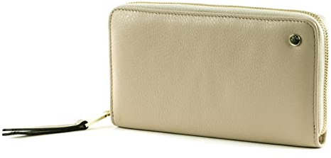 Abro Leather Dalia Zip Wallet Natural