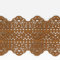 Coximus gebrauchsfertige essbare Spitze | 38x7,5cm fertige Zucker-Spitze in der Farbe Bronce Gold | hochwertiges elastisches Icing fertig zum Gebrauch | 2 Sweet lace-pear