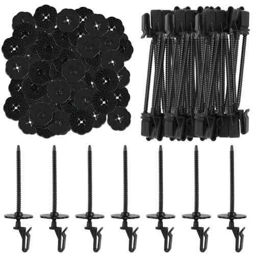 50Pcs Solar Panel Guard Clips Wire Mesh Clips, Nylon Wire Fence Fasteners Animal Guard Roll Kit for Solar Panel Bird Wire Pigeon Fence, Stop Pigeon Bird Access